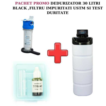 Pachet promo  BLUESOFT BLACKVR1 -30 litri rasina , test duritate si filtru impuritati