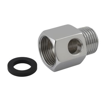 Conector metalic 3/4" filet interior, 1/4" filet mijloc, 3/4" filet 3xterior